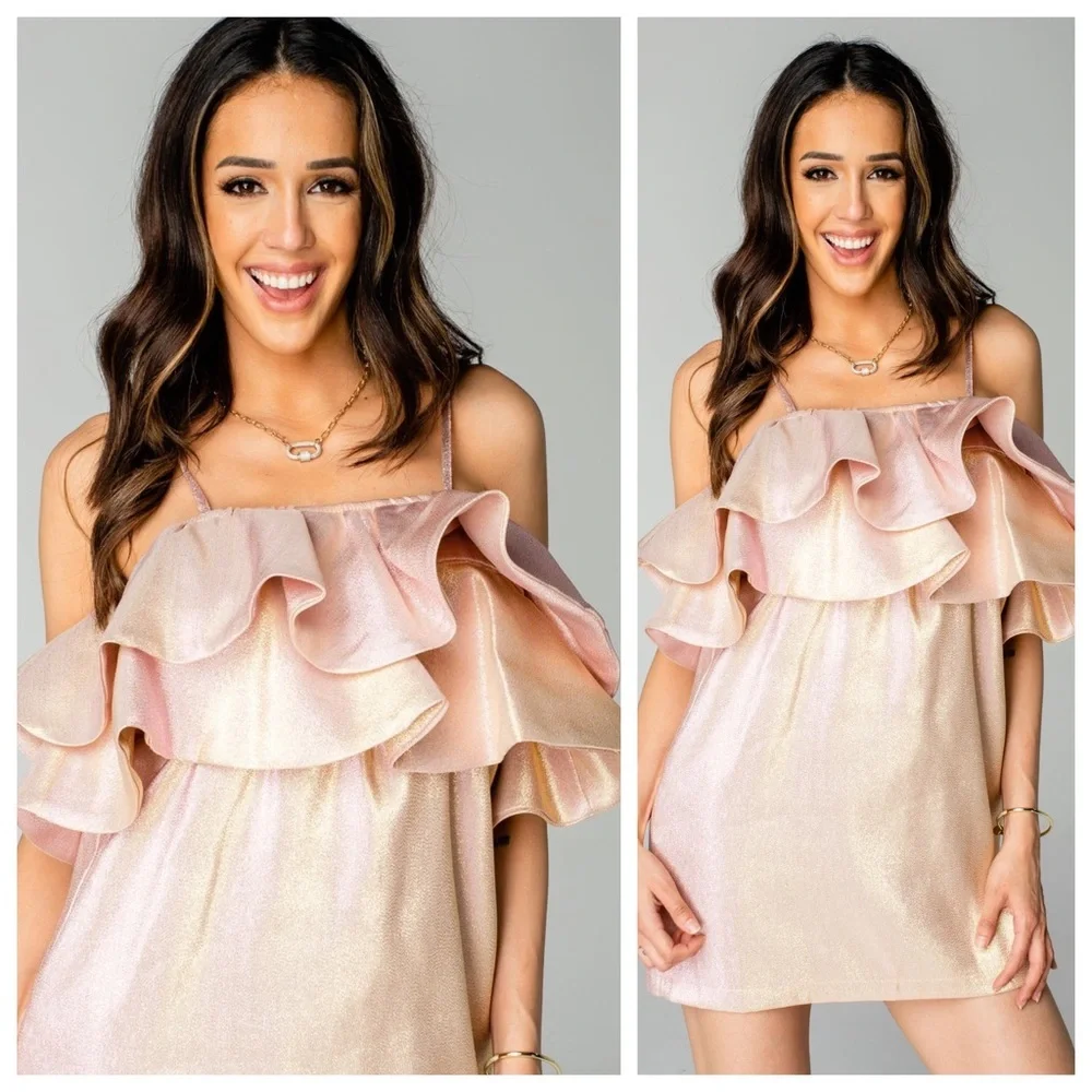 NWT BUDDYLOVE Kelsey Ruffle Top Dress, size Medium - Picture 9 of 9